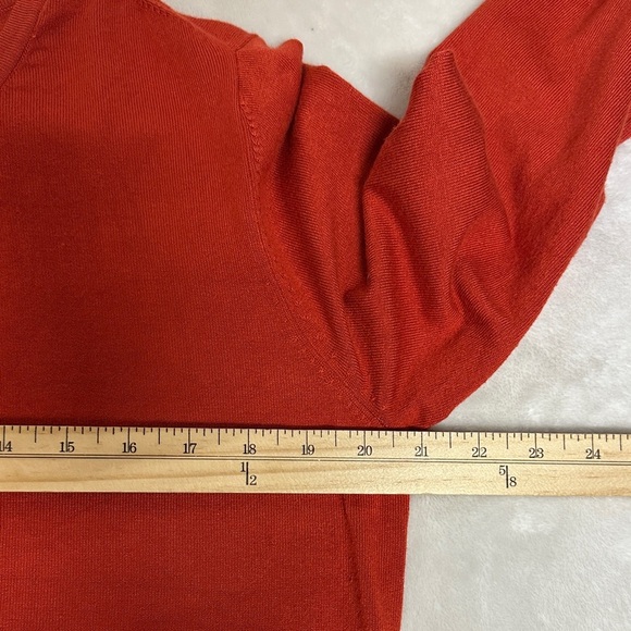 Premise Bold Rust color Women's Cardigan with decorative buttons - Picture 6 of 10